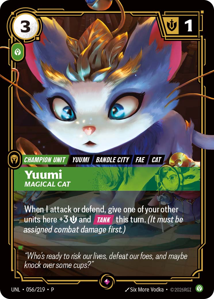 Yuumi, Magical Cat UNL-056/219-P Normal Riftbound card