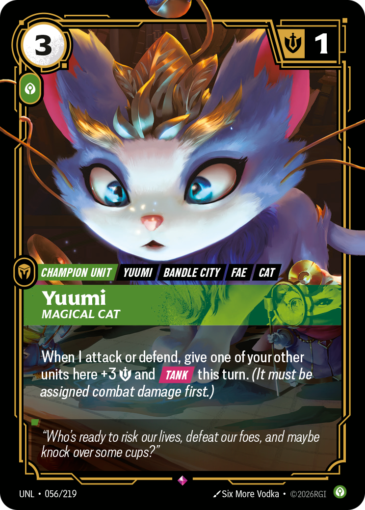 Yuumi, Magical Cat Riftbound card
