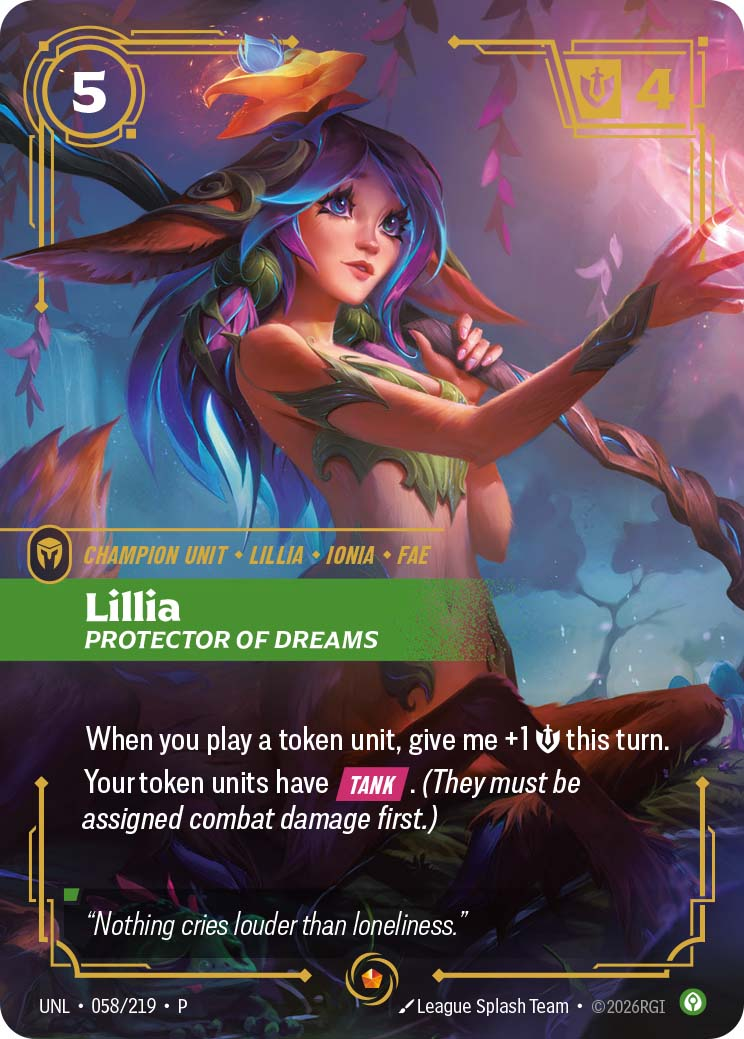 Lillia, Protector of Dreams UNL-058 · Normal Foil