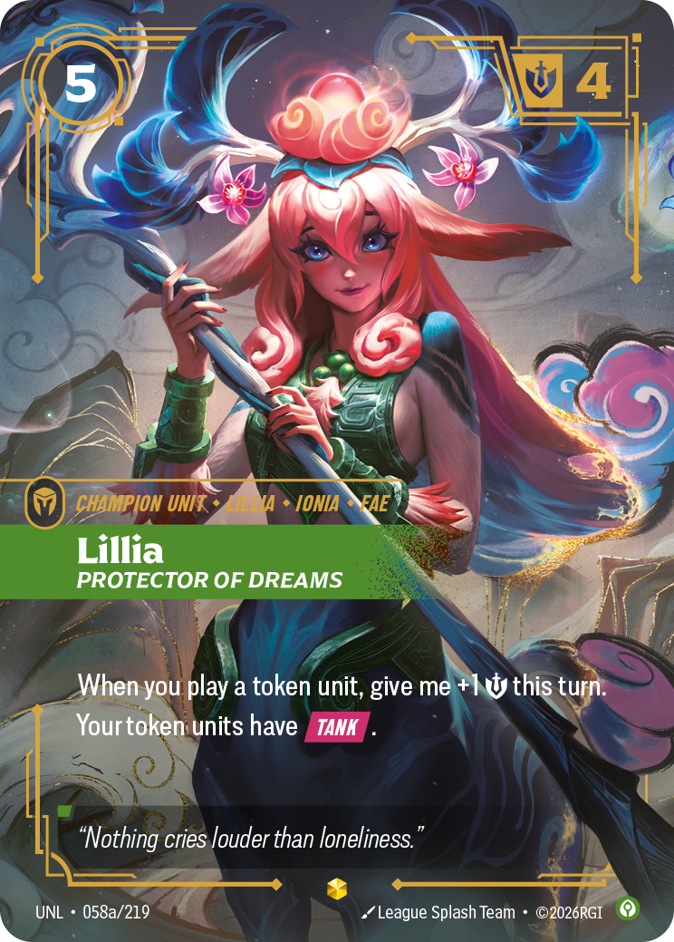 Lillia, Protector of Dreams Riftbound card