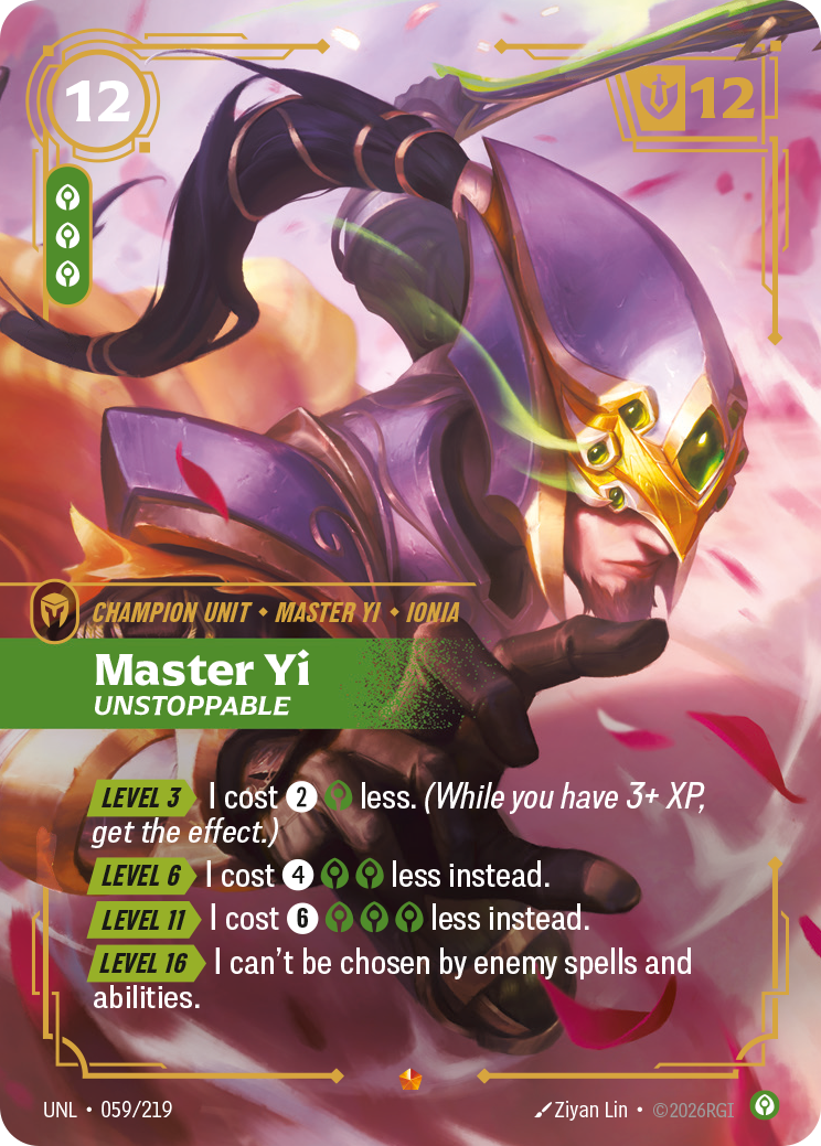 Master Yi, Unstoppable Riftbound card