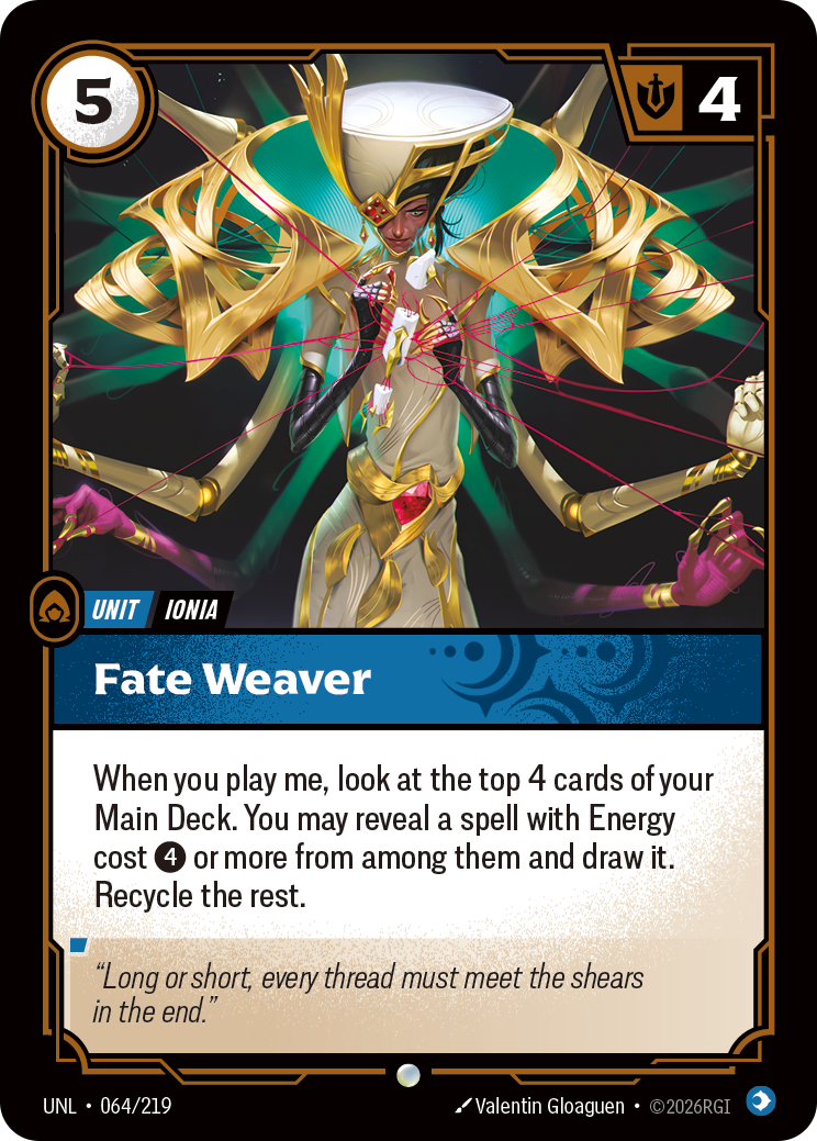 Fate Weaver UNL-064/219 Normal Riftbound card