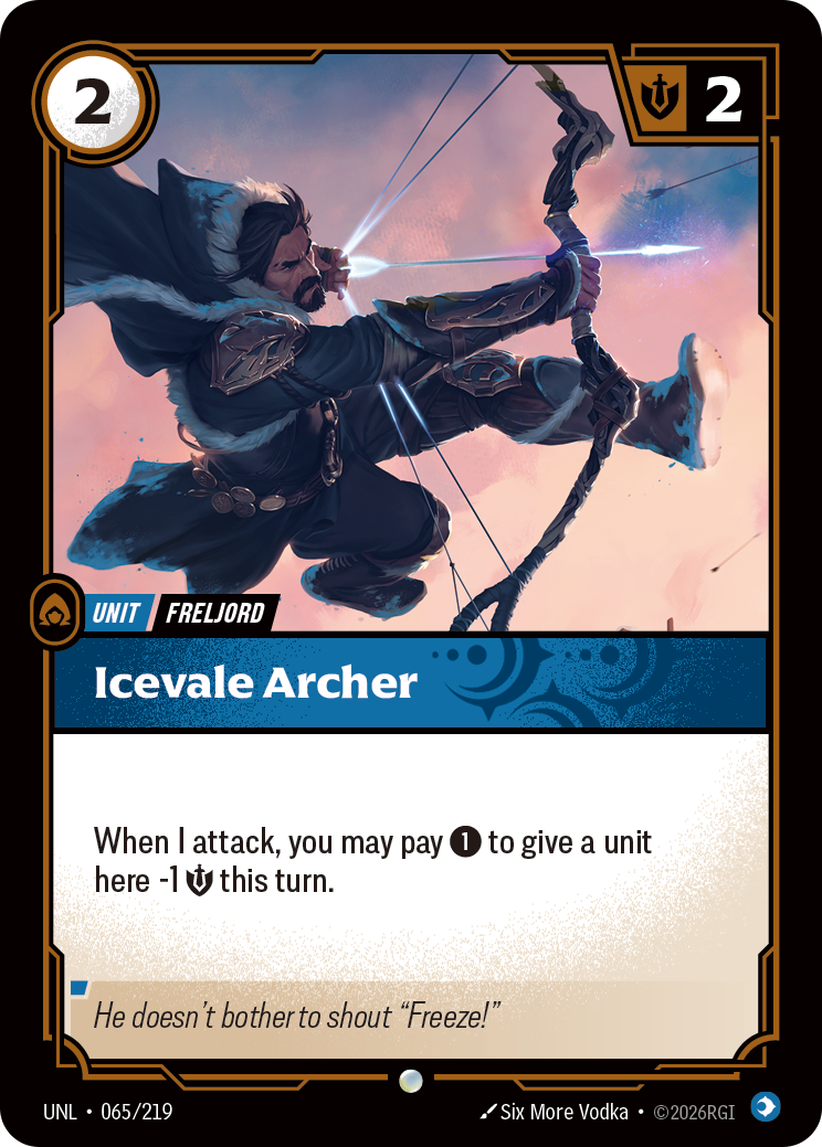 Icevale Archer UNL-065/219 Normal Riftbound card