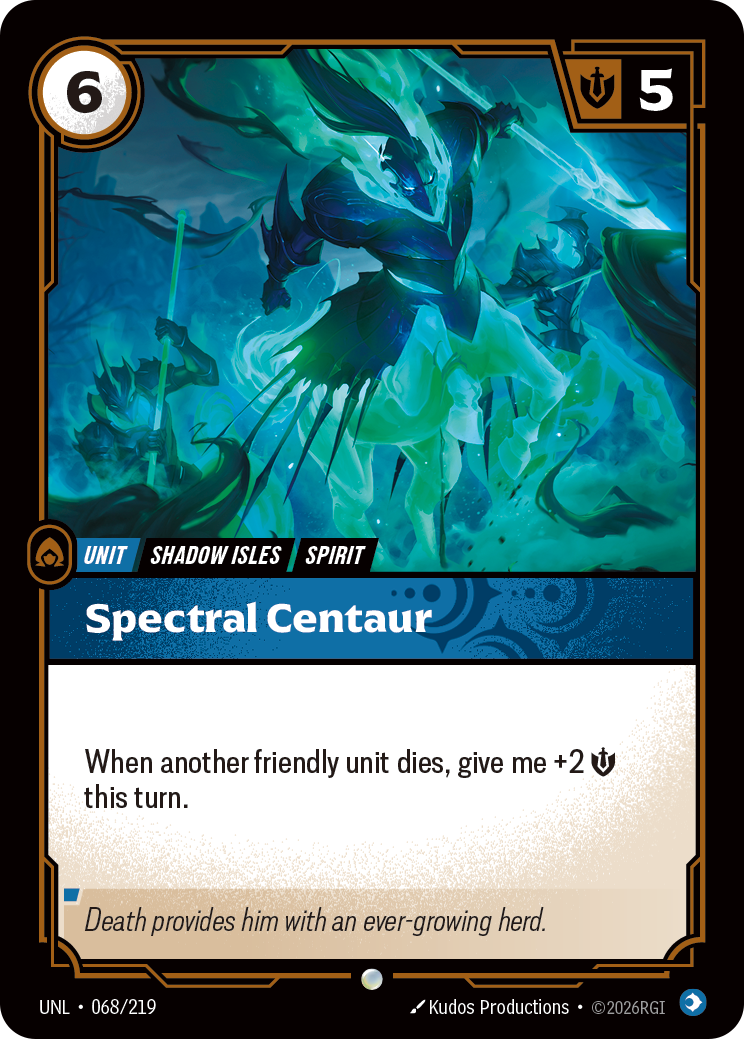 Spectral Centaur UNL-068/219 Normal Riftbound card