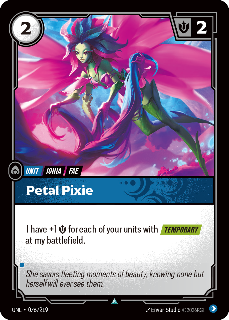 Petal Pixie UNL-076/219 Normal Riftbound card