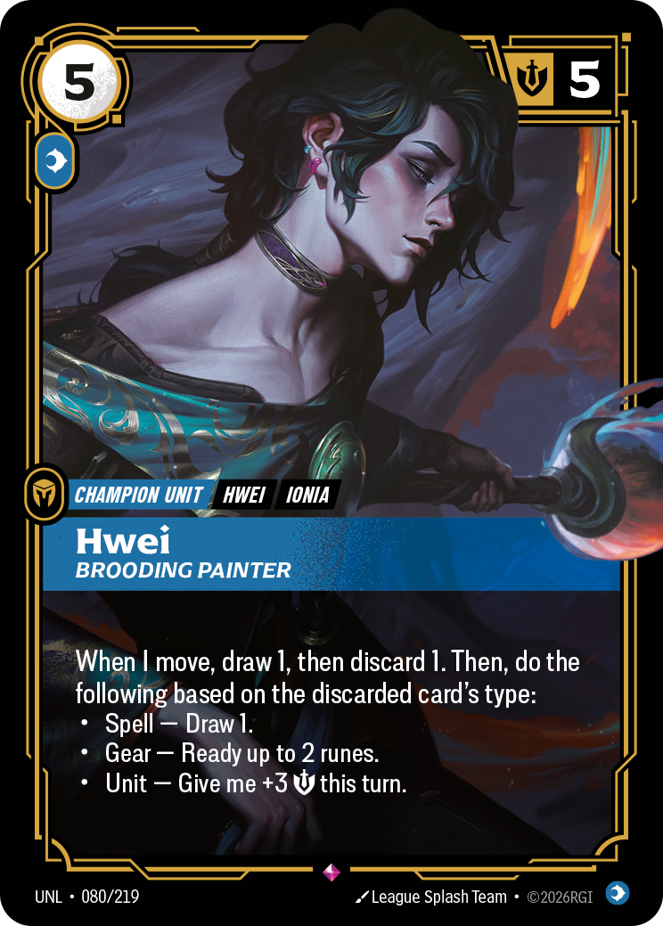 Hwei, Brooding Painter UNL-080/219 Normal Riftbound card