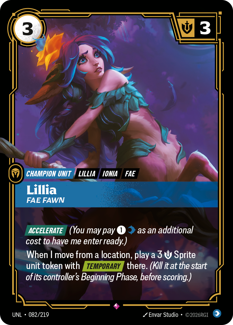 Lillia, Fae Fawn UNL-082/219 Normal Riftbound card