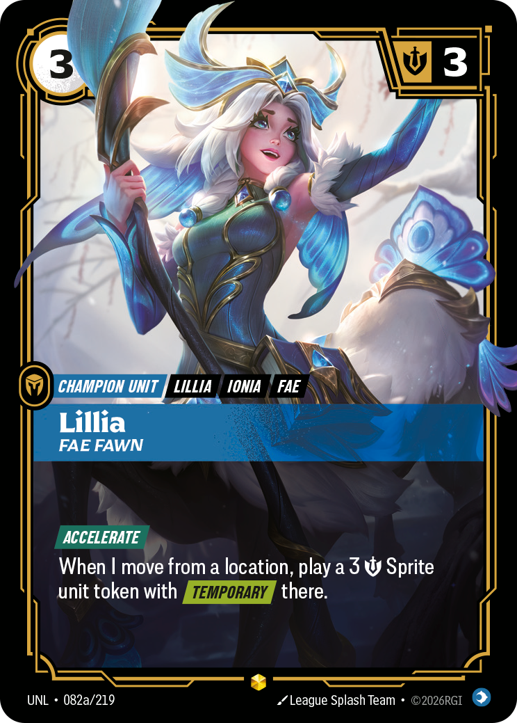 Lillia, Fae Fawn Riftbound card