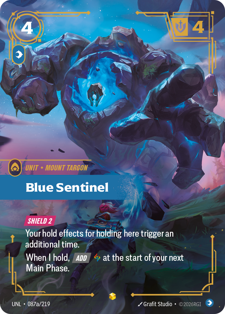 Blue Sentinel UNL-087a/219 Alternate Art Riftbound card