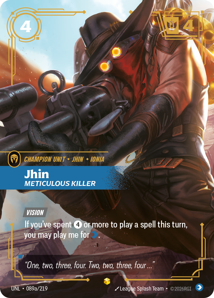 Jhin, Meticulous Killer Riftbound card