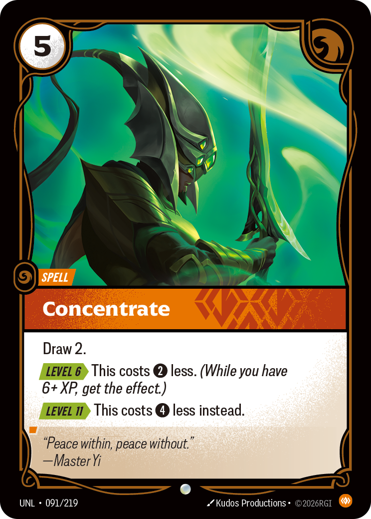 Concentrate UNL-091/219 Normal Riftbound card