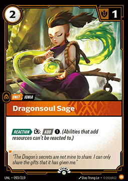 Dragonsoul Sage UNL-093/219-P Foil Riftbound card
