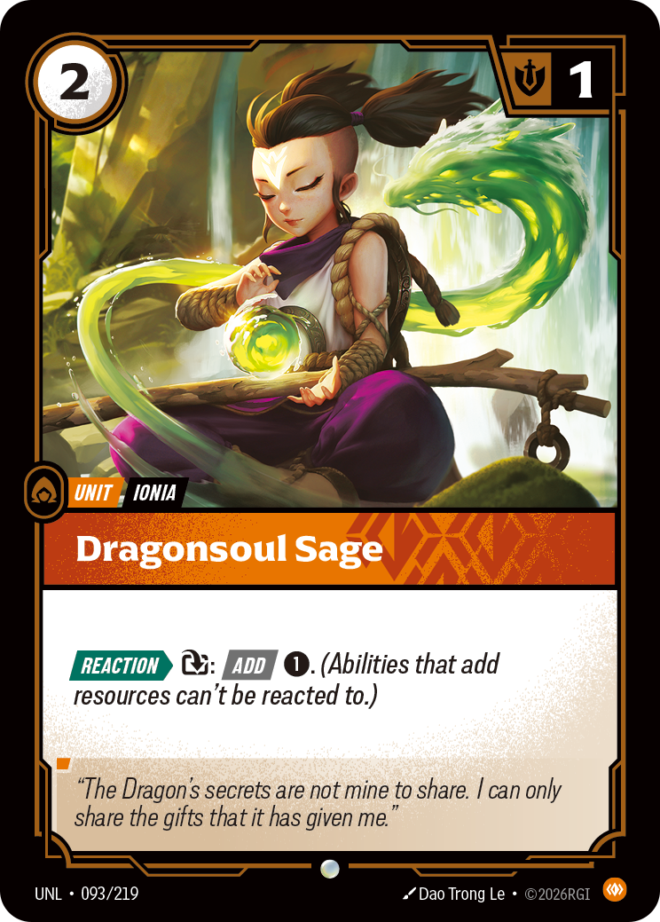 Dragonsoul Sage UNL-093/219 Normal Riftbound card