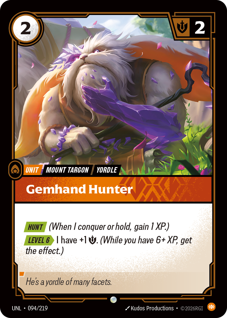 Gemhand Hunter UNL-094/219 Normal Riftbound card