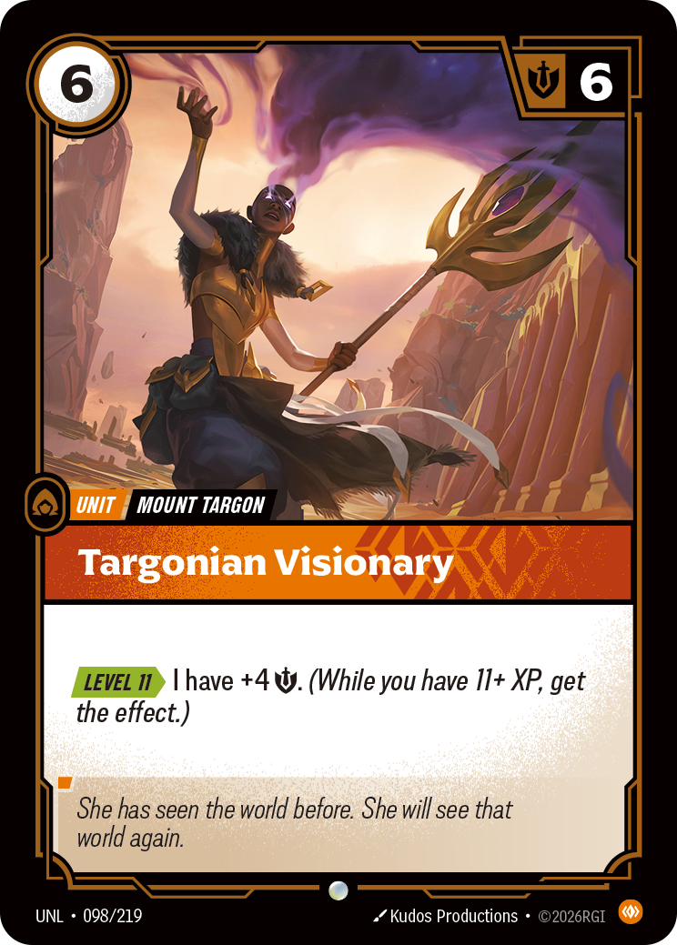Targonian Visionary UNL-098/219 Normal Riftbound card