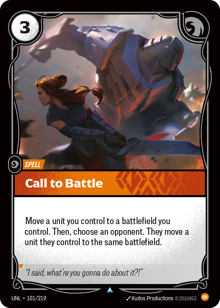 Call to Battle UNL-101/219 Normal Riftbound card