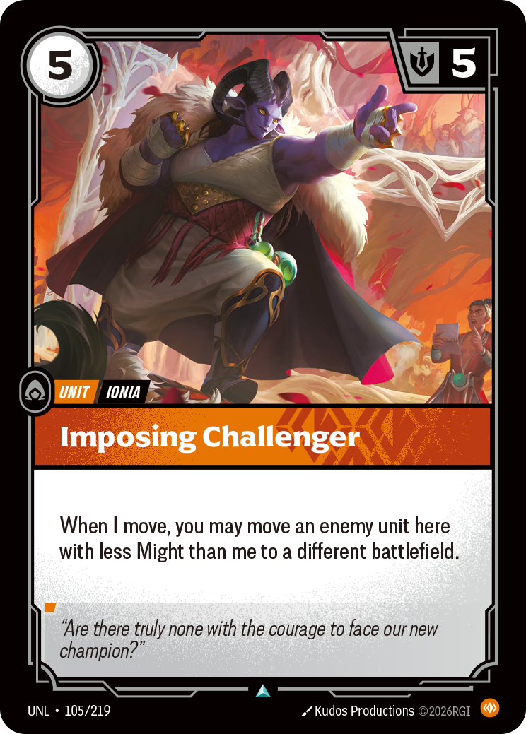 Imposing Challenger UNL-105/219 Normal Riftbound card