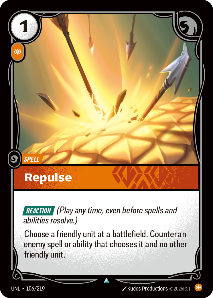 Repulse UNL-106/219 Normal Riftbound card