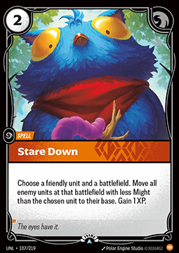 Stare Down UNL-107/219-P Foil Riftbound card