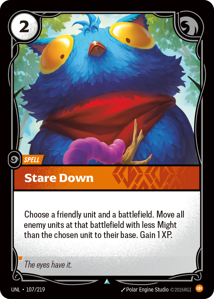 Stare Down UNL-107/219 Normal Riftbound card