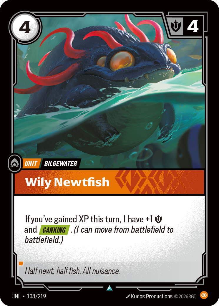Wily Newtfish UNL-108/219 Normal Riftbound card