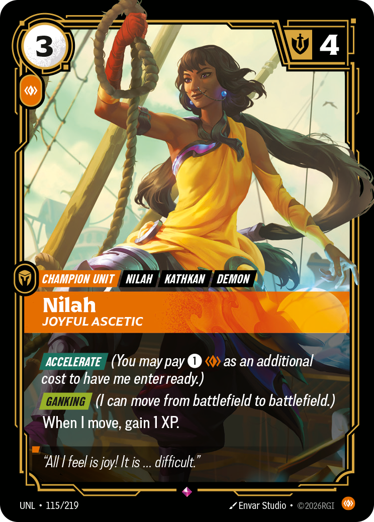 Nilah, Joyful Ascetic UNL-115/219 Normal Riftbound card