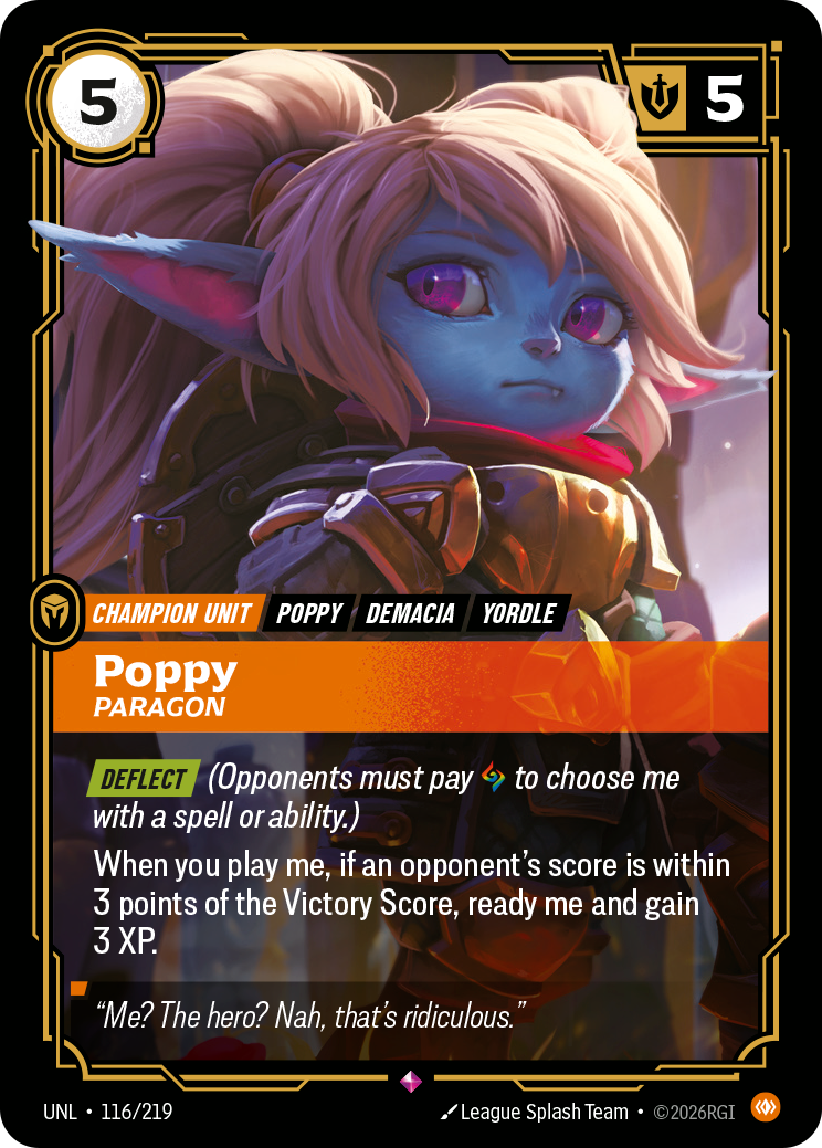 Poppy, Paragon UNL-116/219 Normal Riftbound card