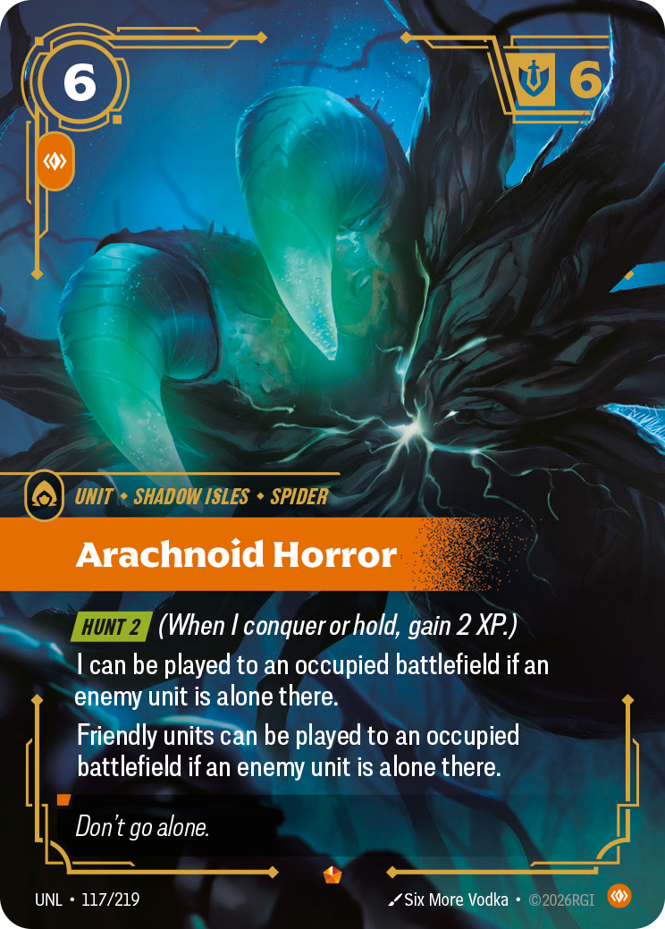 Arachnoid Horror UNL-117/219 Normal Riftbound card