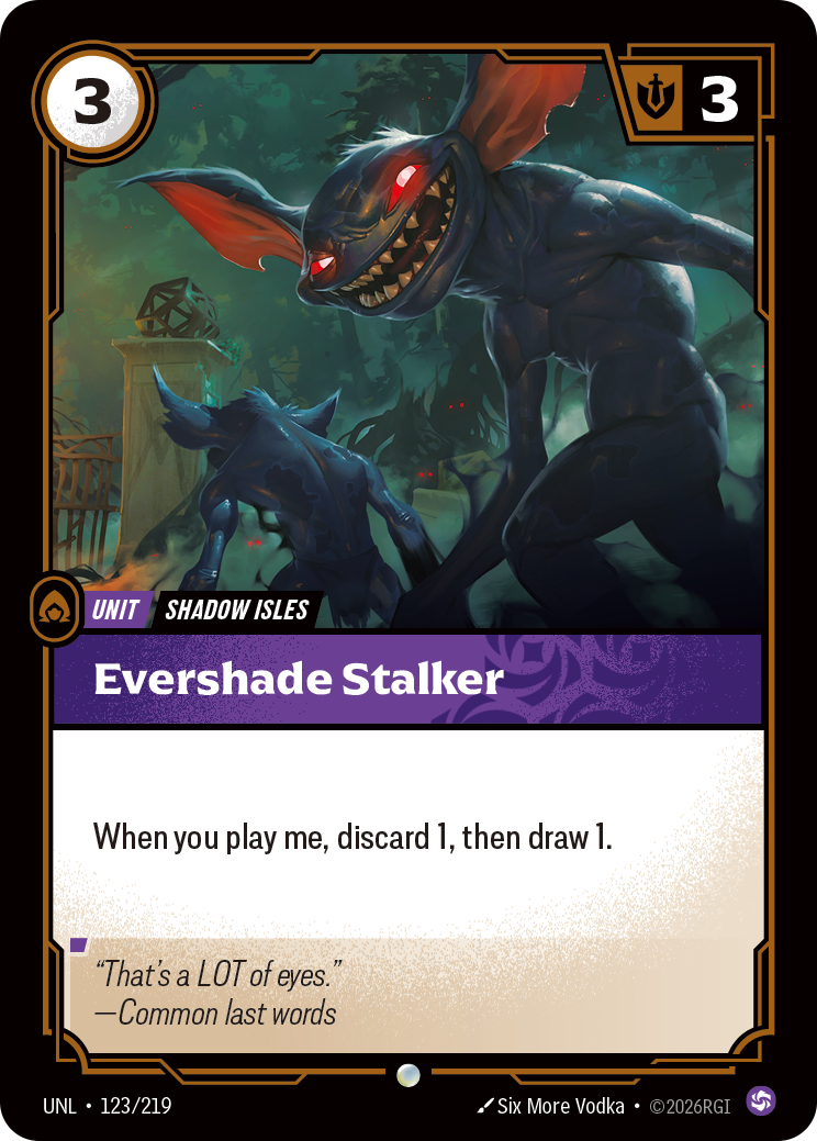 Evershade Stalker Riftbound card