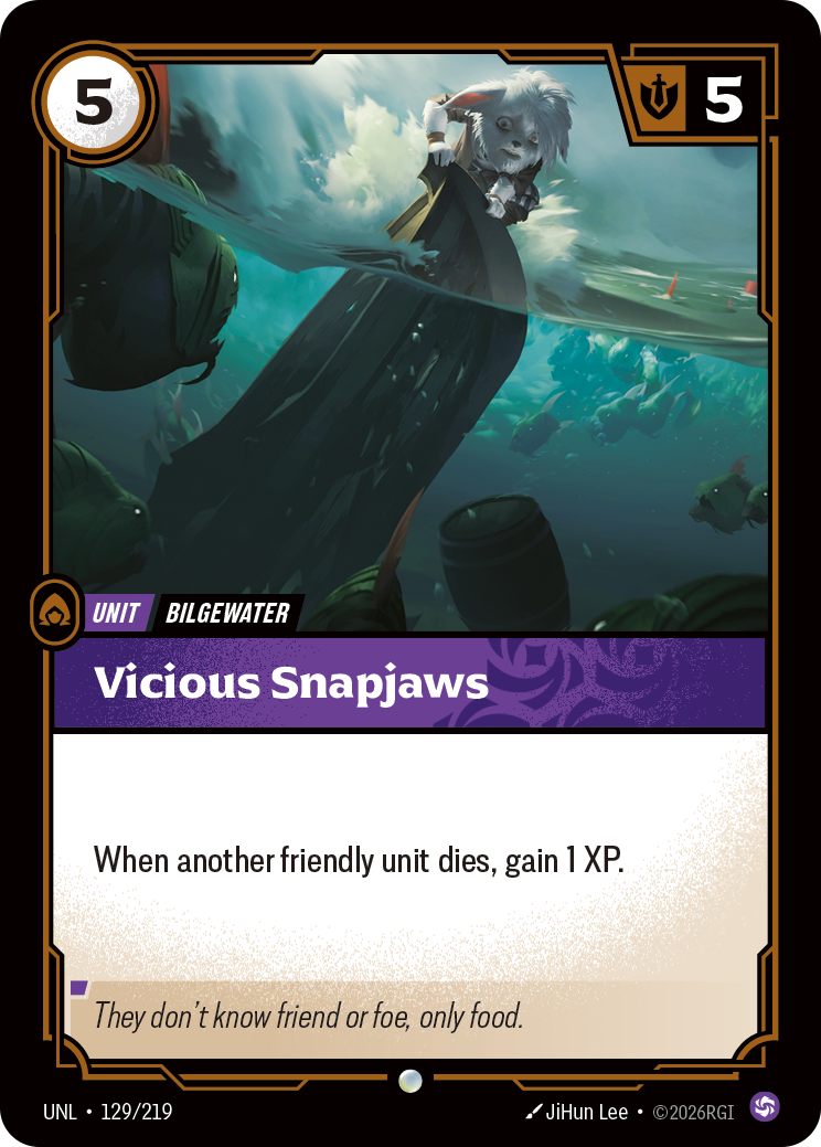 Vicious Snapjaws Riftbound card