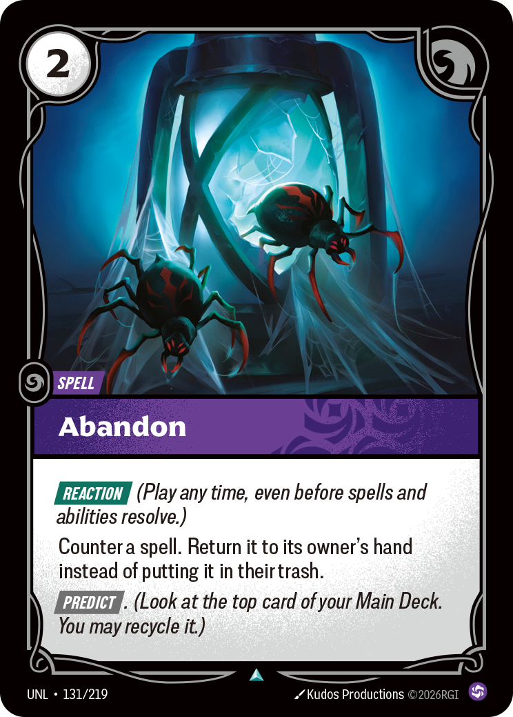 Abandon UNL-131/219 Normal Riftbound card