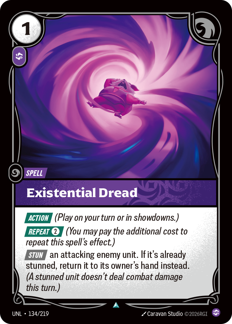 Existential Dread UNL-134/219 Normal Riftbound card
