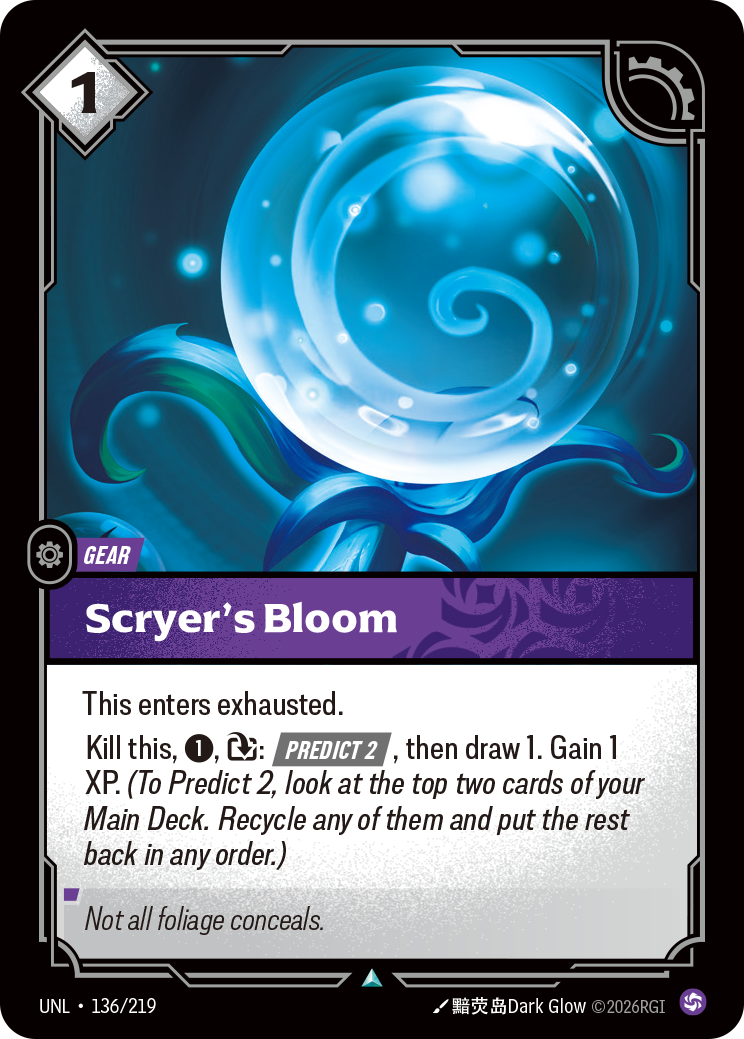 Scryer's Bloom UNL-136/219 Normal Riftbound card