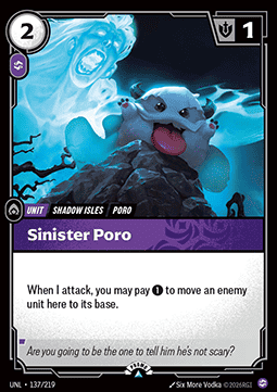 Sinister Poro UNL-137/219-P Foil Riftbound card