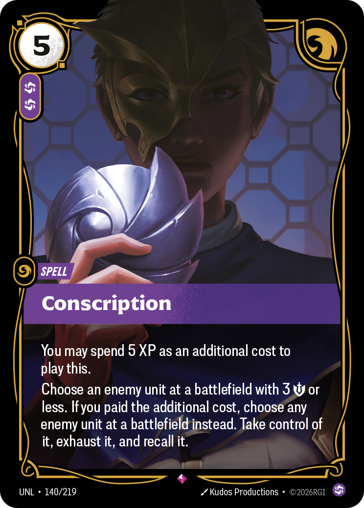Conscription UNL-140/219 Normal Riftbound card