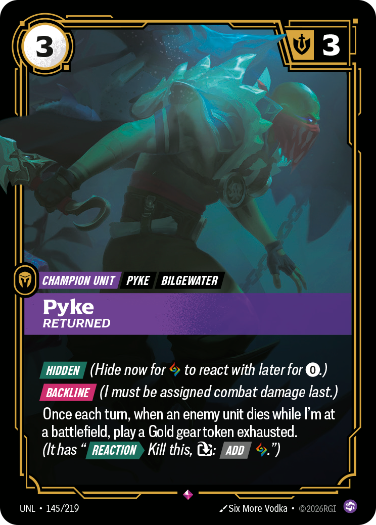 Pyke, Returned UNL-145/219 Normal Riftbound card