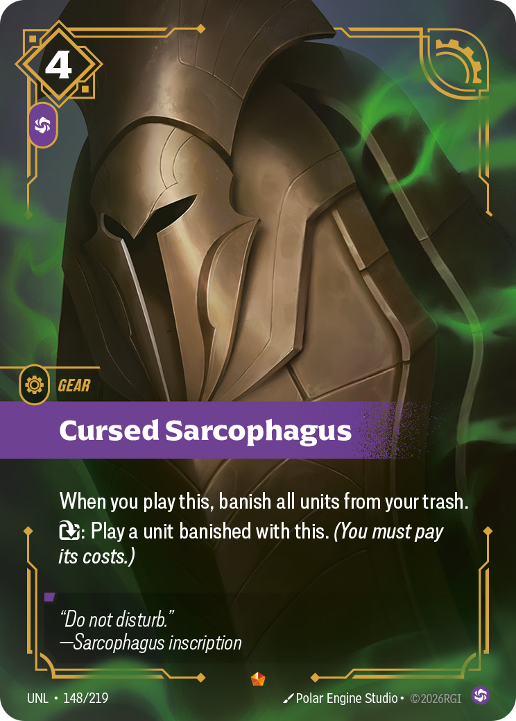 Cursed Sarcophagus UNL-148/219 Normal Riftbound card