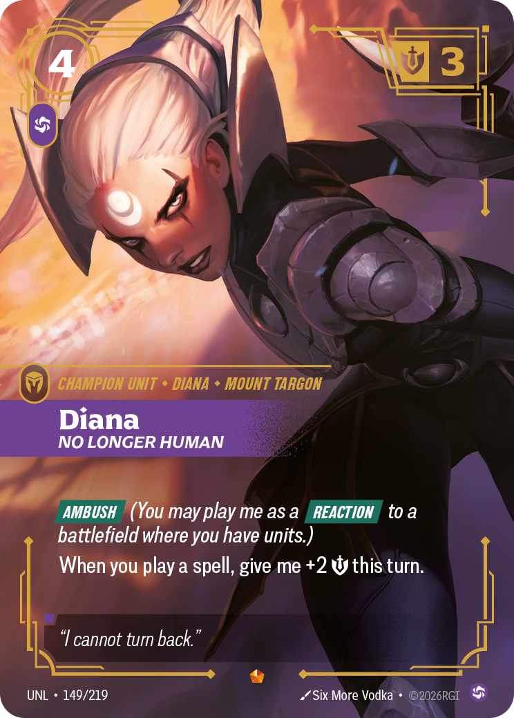 Diana, No Longer Human UNL-149/219 Normal Riftbound card