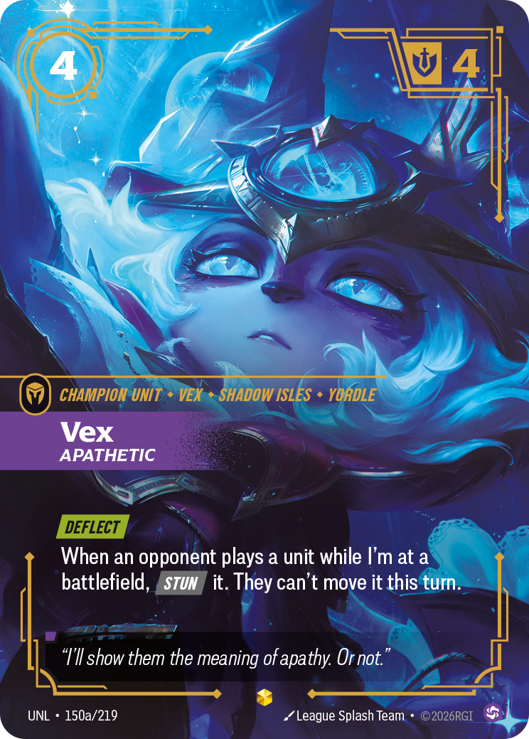Vex, Apathetic UNL-150a/219 Alternate Art Riftbound card