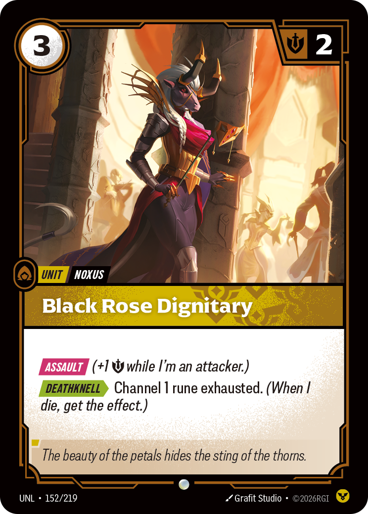 Black Rose Dignitary UNL-152/219 Normal Riftbound card