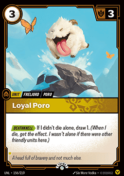 Loyal Poro UNL-156/219-P Foil Riftbound card