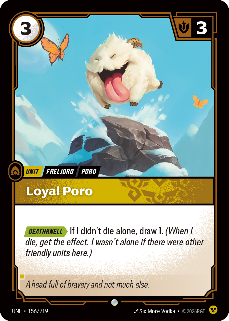 Loyal Poro UNL-156/219 Normal Riftbound card