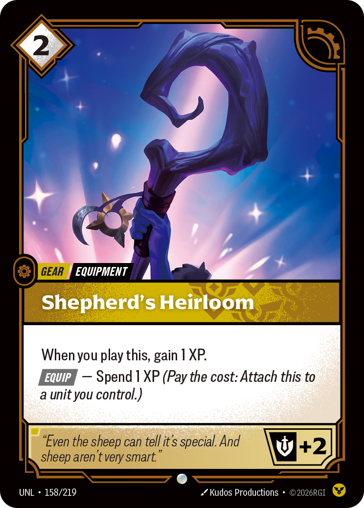 Shepherd's Heirloom UNL-158/219 Normal Riftbound card