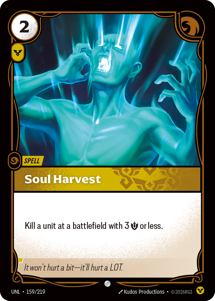 Soul Harvest UNL-159/219 Normal Riftbound card