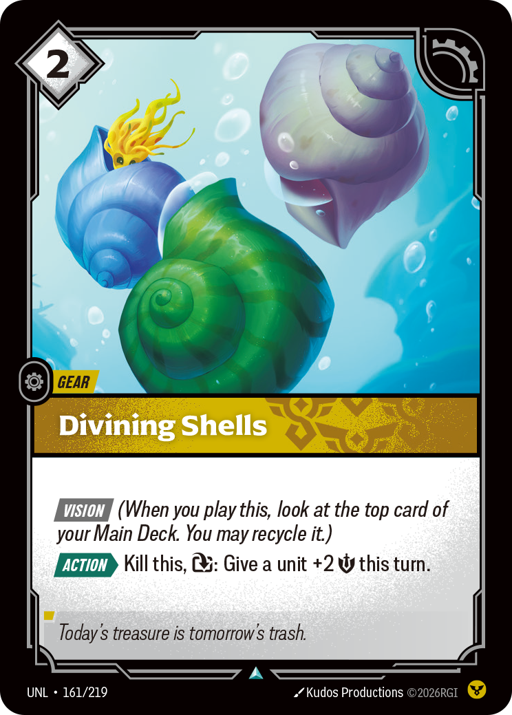 Divining Shells UNL-161/219 Normal Riftbound card