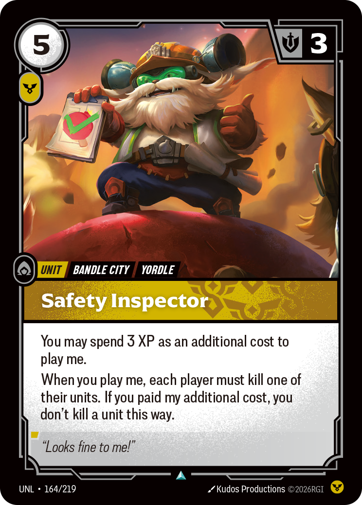 Safety Inspector UNL-164/219 Normal Riftbound card
