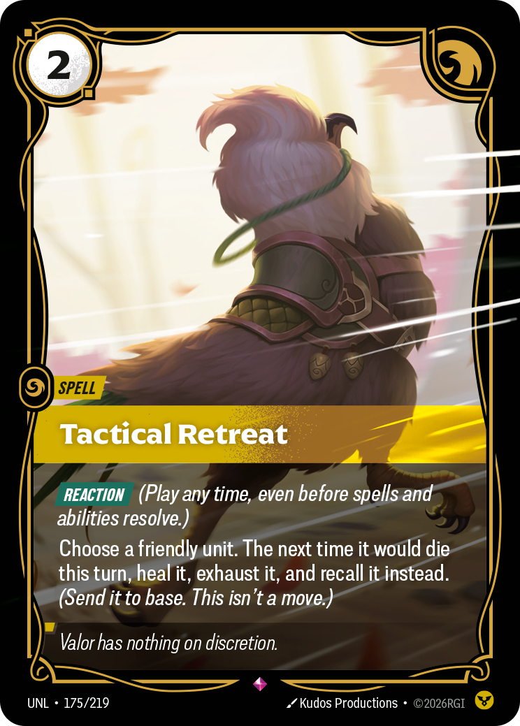 Tactical Retreat UNL-175/219 Normal Riftbound card
