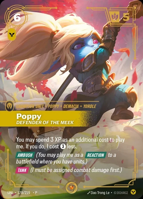 Poppy, Defender of the Meek UNL-178/219-P Normal Riftbound card