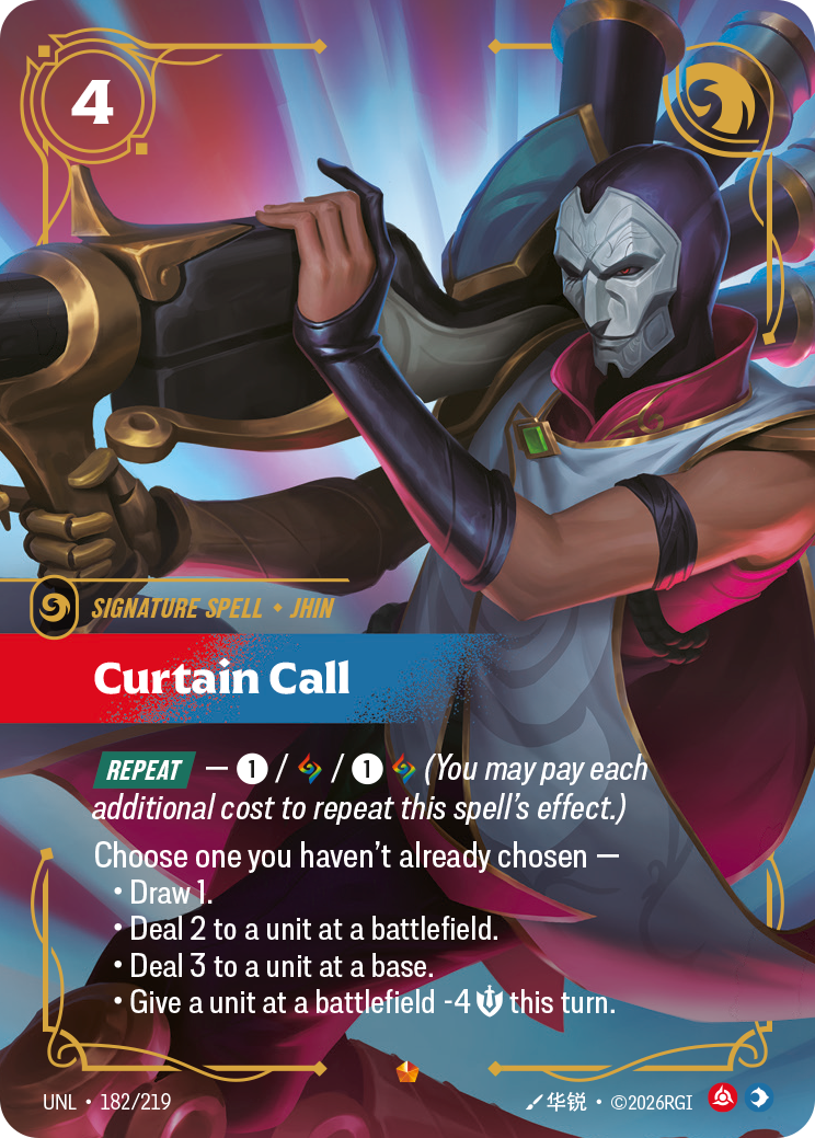 Curtain Call UNL-182/219 Normal Riftbound card