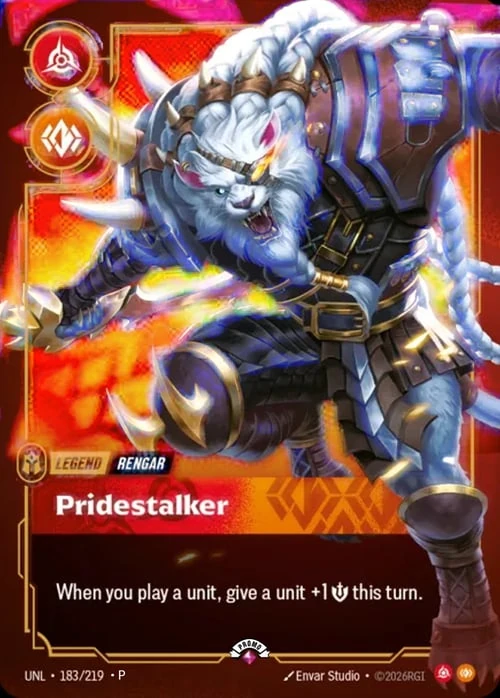 Pridestalker UNL-183/219-P-BEST Foil Riftbound card